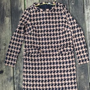 Boden Sixties Jacquard Houndstooth Dress Size 12